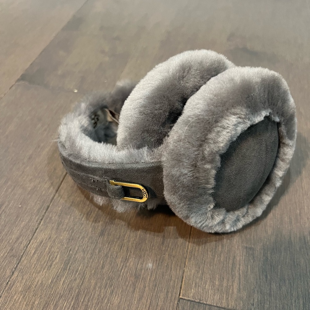 UGG Gray Shearling Earmuffs